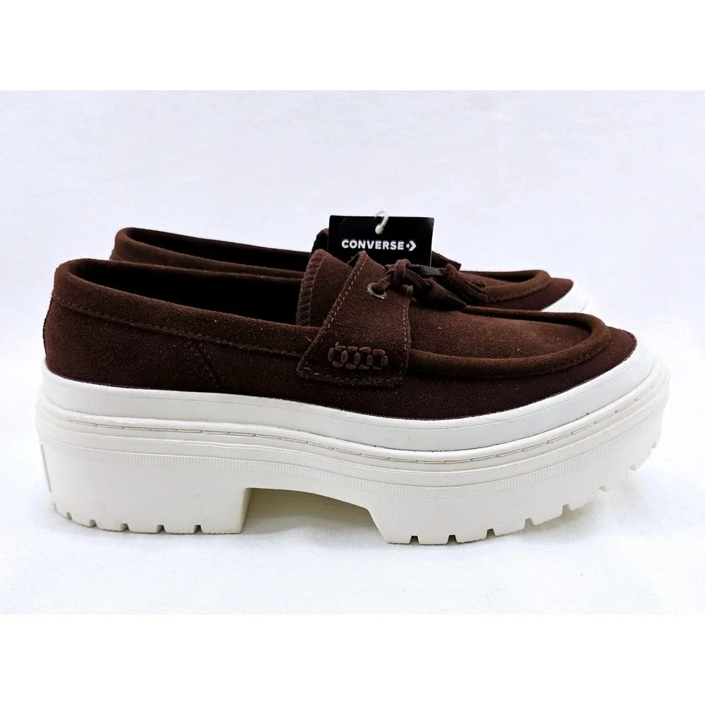 Chuck Taylor All Star Lugged Heel Loafer Platform Suede - Size 7.5